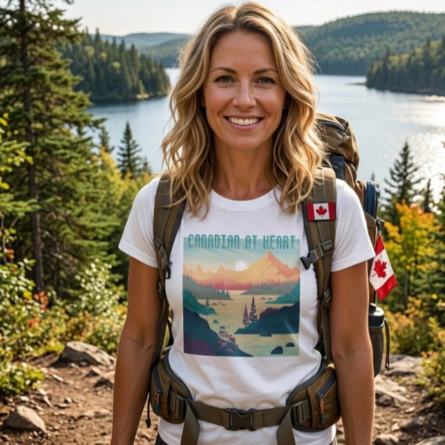 T-SHIRT CANADIEN AU COEUR (Créateur téléchargé)
