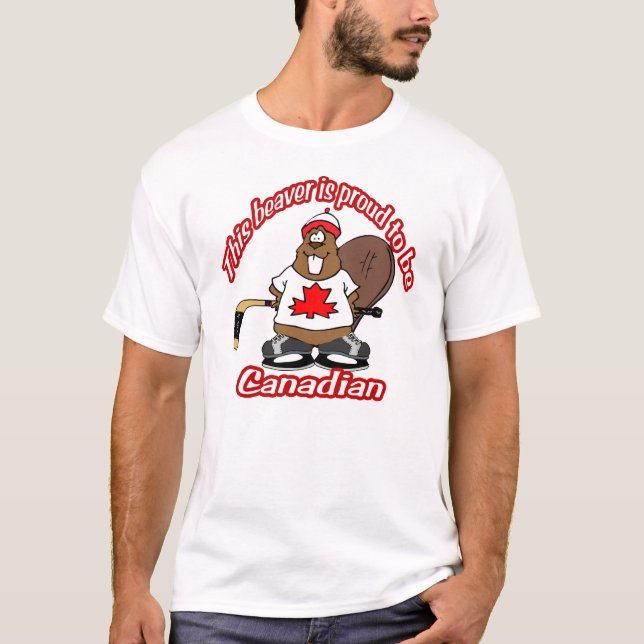 T-shirt canadien de castor (Devant)