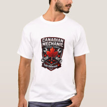 T-shirt canadien de mécanicien avec badge Built Di