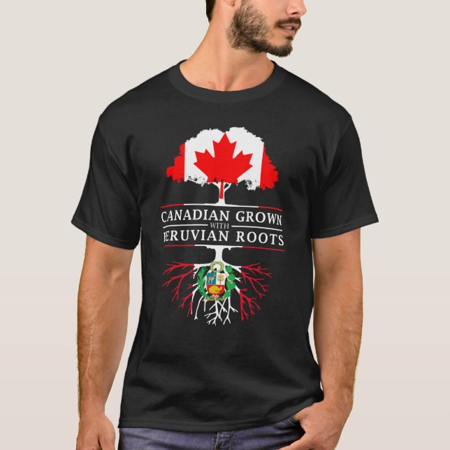 T-shirt Canadien développé avec la conception du Pérou   (Devant)