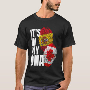 T-shirt Canadien et Espagnol Mélange ADN Drapeau Patrimoin