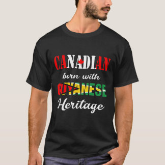 T-shirt Canadien né avec Patrimoine guyanais