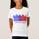T-Shirt Canal House Row Amsterdam Holland Holland Coloré<br><div class="desc">Montrez votre amour pour la Hollande avec cette douce et charmante Amsterdam abrite un tee art motif. Fait un grand cadeau d'anniversaire ! Vous pouvez également le customiser et ajouter ou modifier le texte. Consultez ma boutique pour plus de couleurs et de motifs ! Et plus d'articles assortis comme des...</div>
