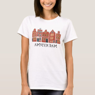 T-shirt Canal House Row Amsterdam Hollande Travel