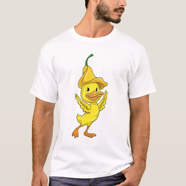 T-shirt Canard à bouchon jaune Bell (Devant)