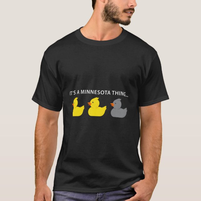 T-shirt Canard à canard gris Canard Minnesota (Devant)
