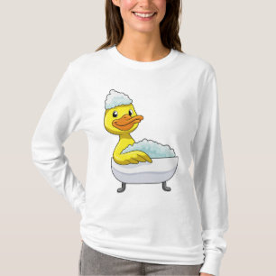 T-shirt Canard à la baignade avec baignoire et mousse