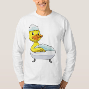 T-shirt Canard à la baignade avec baignoire et mousse
