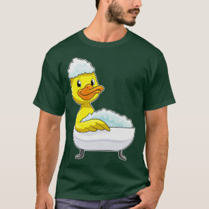 T-shirt Canard à la baignade avec mousse de baignoire