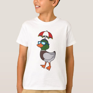 T-shirt Canard à la pluie avec Umbrella.PNG