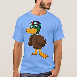 T-shirt Canard à nager avec lunettes de natation 2
