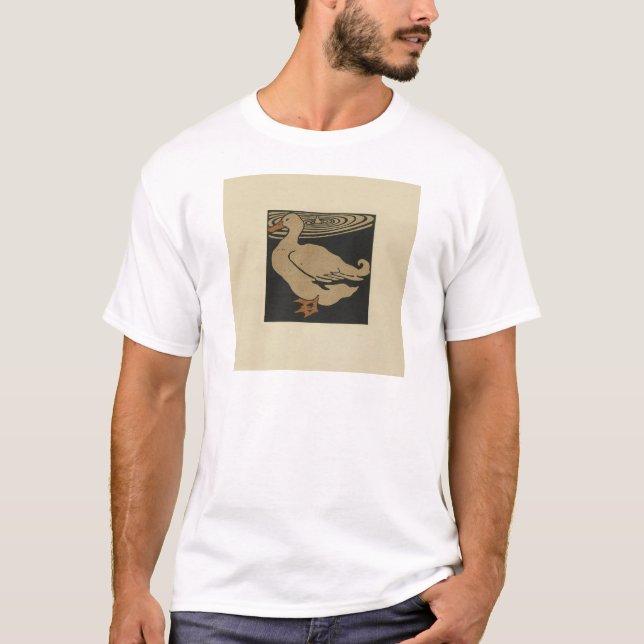 T-shirt Canard - Animaux Carrés Illustration (Devant)