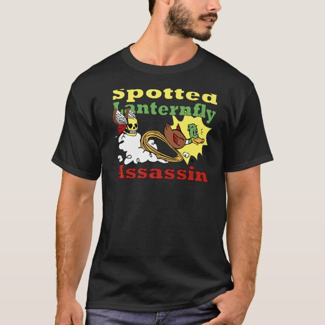 T-shirt Canard assassassin à lanternes tacheté à l'avant d (Devant)