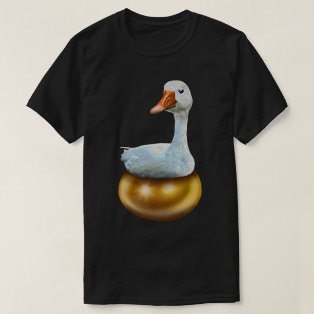 T-shirt Canard assis sur un oeuf d'or (Design devant)