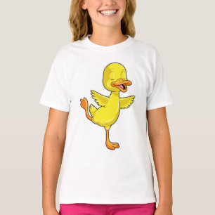 T-shirt Canard au Yoga Fitness sur une jambe