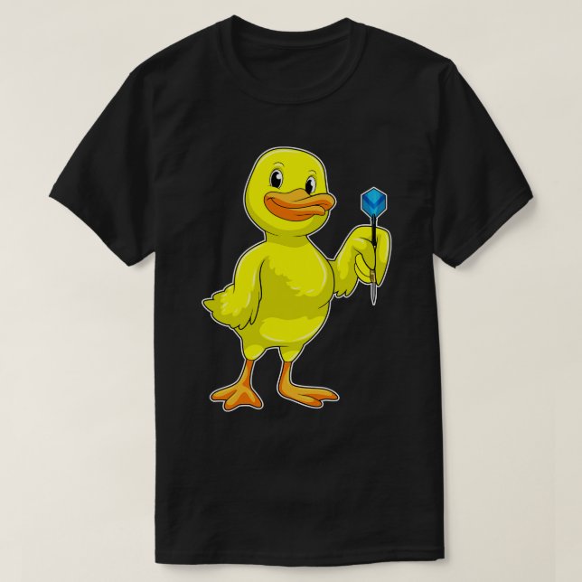 T-shirt Canard aux fléchettes avec tarte (Design devant)