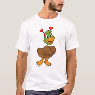 T-shirt Canard avec bandeau de coeur