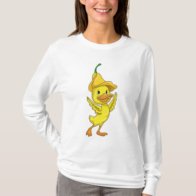 T-shirt Canard avec Casquette Bell jaune (Devant)