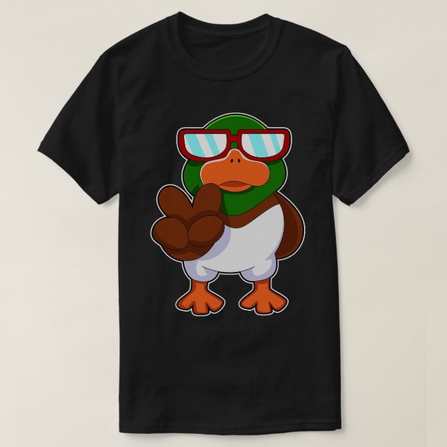 T-shirt Canard avec lunettes de soleil 1 (Design devant)