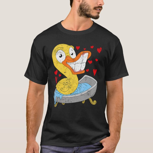 T-shirt Canard Bain Toile Canard Canard Canard Rubber Cana (Devant)