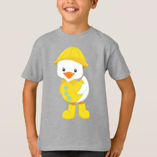 T-shirt Canard, Bébé Canard, Canard Dans Le Manteau De Plu