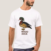 T-Shirt Canard Bois : Dessin de volaille d'eau