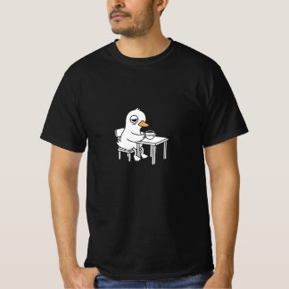 T-shirt Canard café endormi Humeur Matin Drôle Mignon Illu