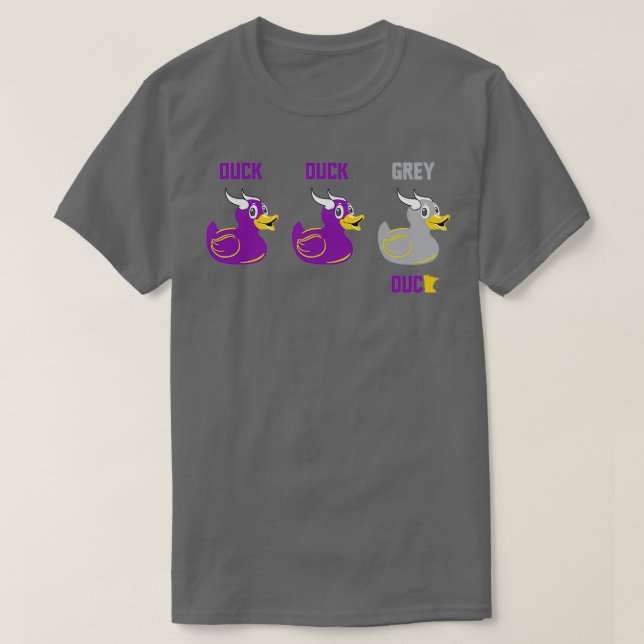 T-shirt Canard Canard Canard gris Canard 1 (Design devant)