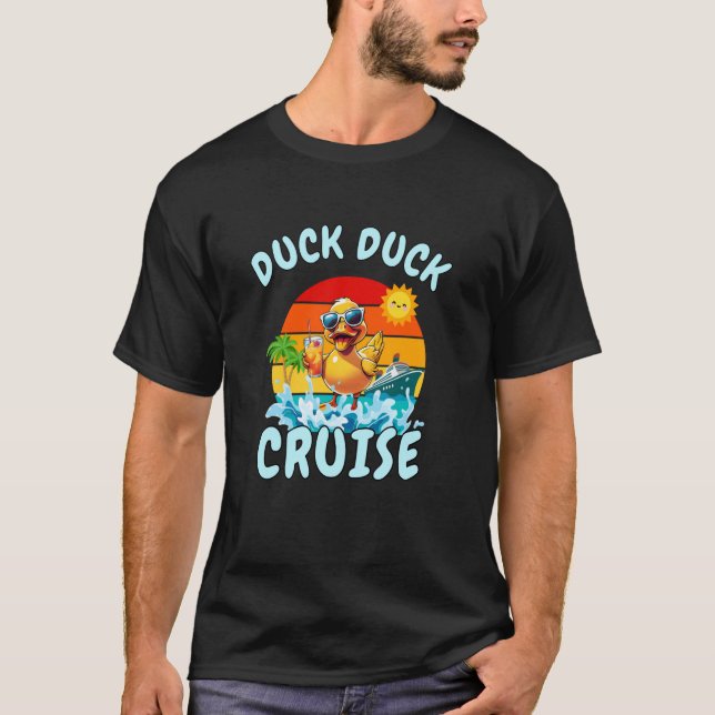 T-shirt Canard Canard Croisière Cache Trouve Cocktail Palm (Devant)
