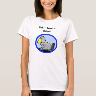 T-shirt Canard + Castor = ornithorynque !
