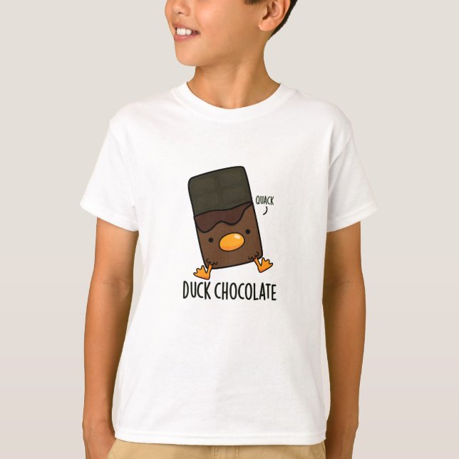 T-shirt Canard Chocolat Funny Dark Chocolate Pun (Devant)