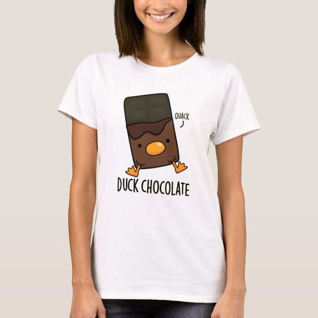 T-shirt Canard Chocolat Funny Dark Chocolate Pun (Devant)