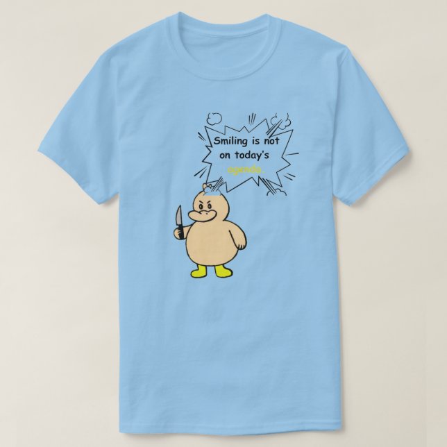 T-shirt Canard Coléreux Drôle  (Design devant)