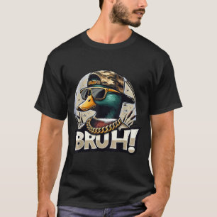 T-shirt Canard colvert bruh humour de chasse aux canards d