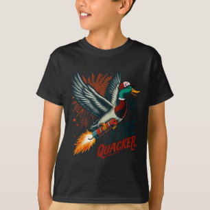 T-shirt Canard colvert du 4 juillet Feu d'artifice Patriot