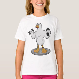 T-shirt Canard comme Bodybuilder avec des cloches