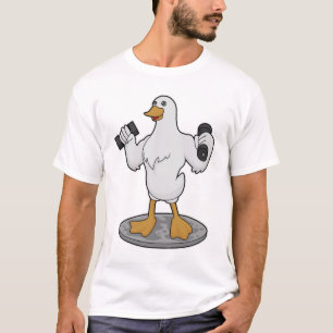 T-shirt Canard comme Bodybuilder avec des cloches