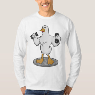 T-shirt Canard comme Bodybuilder avec des cloches