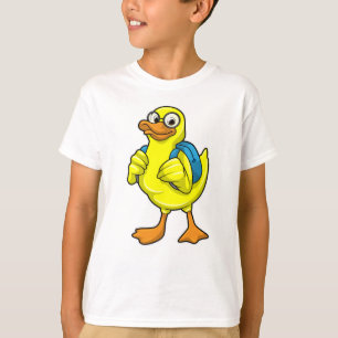 T-shirt Canard comme étudiant avec sac à dos