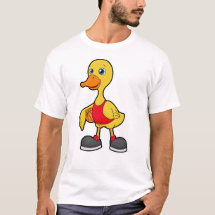 T-shirt Canard comme joueur de basket-ball avec basket-bal