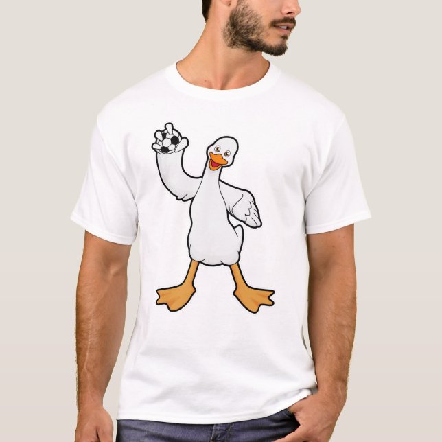 T-shirt Canard comme joueur de handball avec Handball (Devant)