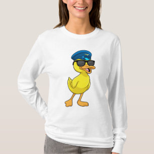 T-shirt Canard comme pilote avec casquette pilote