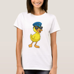 T-shirt Canard comme pilote avec casquette pilote