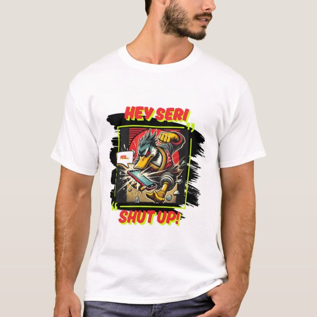 T-shirt Canard contre Seri sur Iphone (Devant)