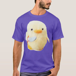T-shirt canard dangereux avec couteau