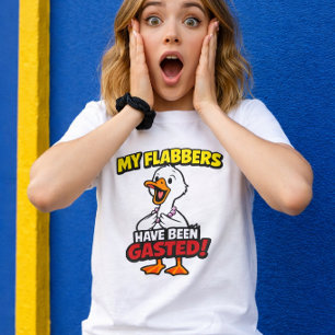 T-shirt Canard de dessin animé drôle « Mes flabbers ont ét
