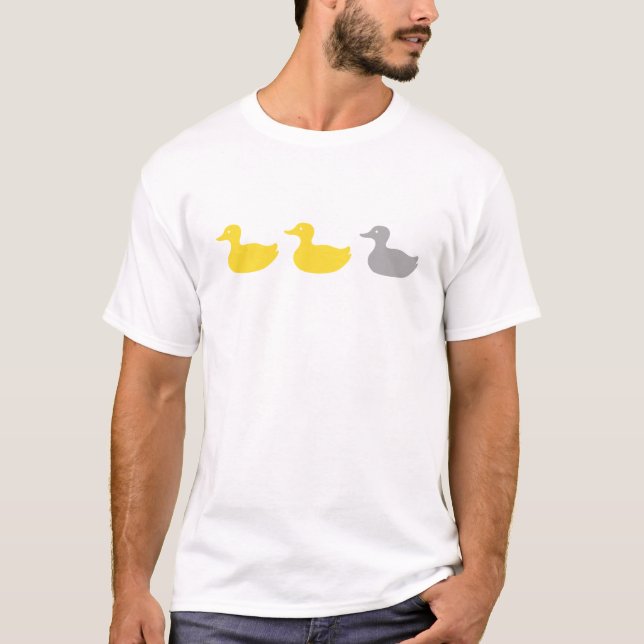 T-shirt canard de gris de canard de canard (Devant)