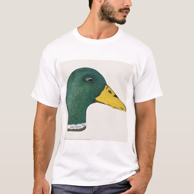 T-shirt Canard de Mallard (Drake), aquarelle (Devant)