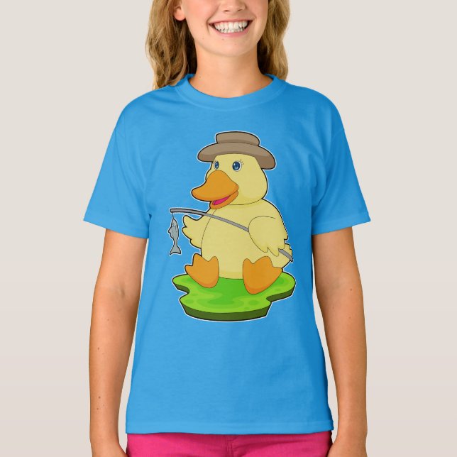 T-shirt Canard de pêche de canard (Devant)