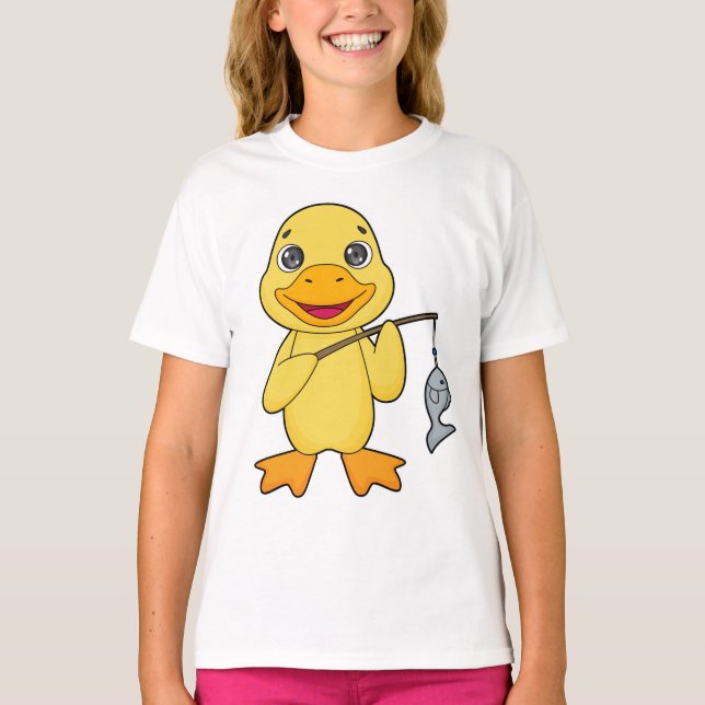 T-shirt Canard de pêche de canard (Devant)